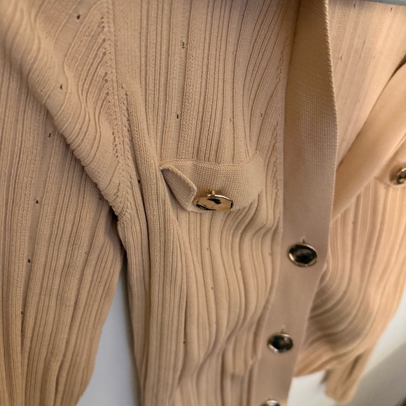 Sandro Ribbed Button-Up Cropped Cardigan Size Small - Picture 6 of 7